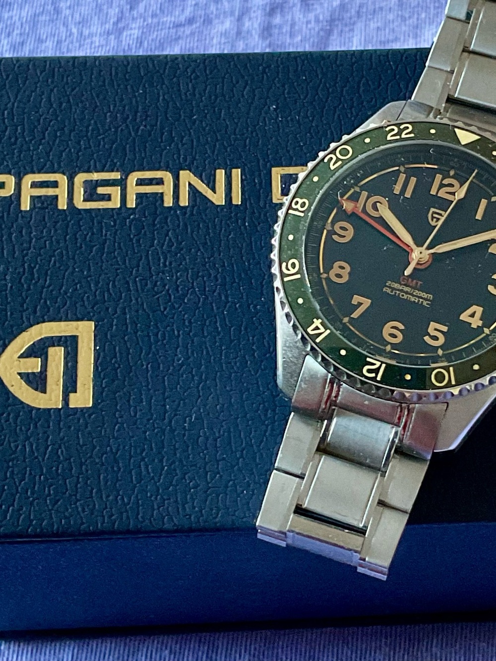 Excellent AUTOMATIC Pagani Design PD1784 GMT w Original Box + Extra Links